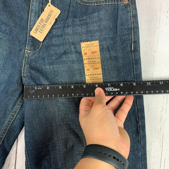 Old Navy 33 Straight‎ Fit Blue Jeans Pants Denim Mens - Picture 9 of 12